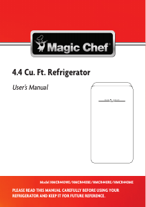 Manual Magic Chef HMCR440WE Refrigerator