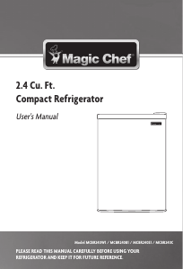 Manual Magic Chef MCBR240B1 Refrigerator