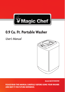 Manual de uso Magic Chef MCSTCW09W1 Lavadora