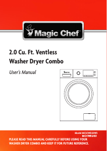 Manual Magic Chef MCSCWD20B3 Washer-Dryer