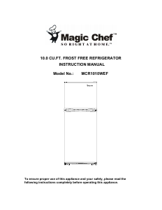 Handleiding Magic Chef MCR1010WEF Koel-vries combinatie