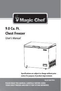 Manual de uso Magic Chef HMCF9W2 Congelador