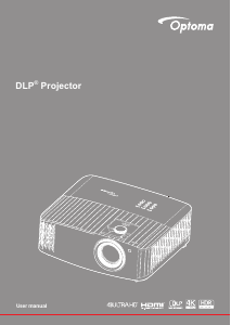 Manual Optoma UHD42 Projector