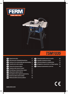 Manual de uso FERM TSM1035 Sierra de mesa