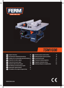 Bedienungsanleitung FERM TSM1036 Tischsäge