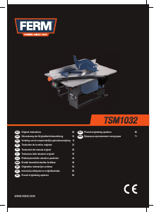 Manual FERM TSM1032 Table Saw