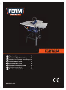 Manual de uso FERM TSM1034 Sierra de mesa