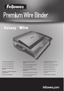 Kullanım kılavuzu Fellowes Galaxy Wire Cilt makinesi