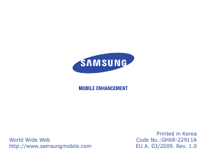 Mode d’emploi Samsung WEP470 Headset