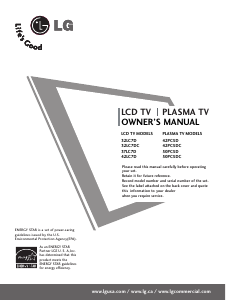 Handleiding LG 42PC5D Plasma televisie
