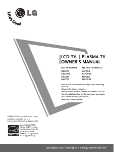 Handleiding LG 50PC5D Plasma televisie