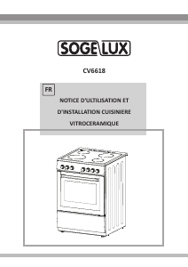 Mode d’emploi Sogelux CV6618 Cuisinière