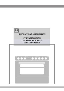 Mode d’emploi Sogelux CM9161X Cuisinière