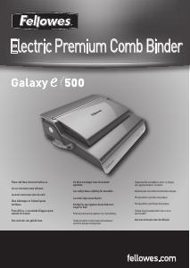 Manual de uso Fellowes Galaxy-E 500 Encuadernadora