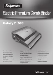 Manuale Fellowes Galaxy-E 500 Rilegatrice