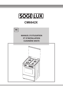 Mode d’emploi Sogelux CM6642X Cuisinière