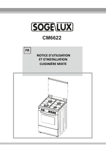 Mode d’emploi Sogelux CM6622 Cuisinière