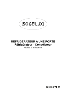 Mode d’emploi Sogelux RN427LX Réfrigérateur