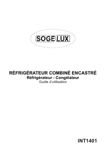 Mode d’emploi Sogelux INT1401 Réfrigérateur