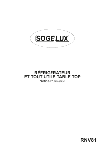 Mode d’emploi Sogelux RNV81 Réfrigérateur