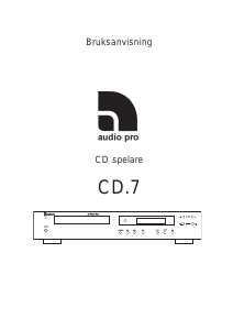 Bruksanvisning Audio Pro CD.7 CD-spelare