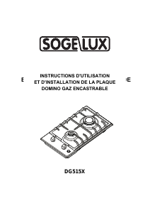 Mode d’emploi Sogelux DG515X Table de cuisson