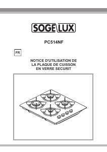 Mode d’emploi Sogelux PC514NF Table de cuisson