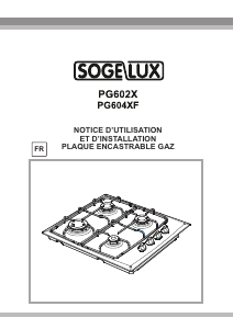 Mode d’emploi Sogelux PG602X Table de cuisson
