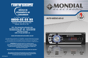 Manual Mondial AR-03 Auto-rádio