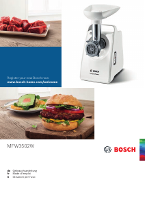 Mode d’emploi Bosch MFW3502W Hachoir à viande