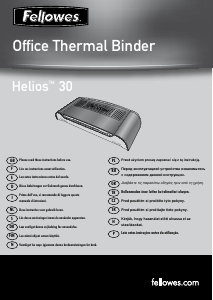 Priročnik Fellowes Helios 30 Thermal Vezni stroj