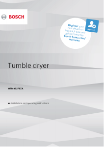 Manual Bosch WTM8327SZA Dryer