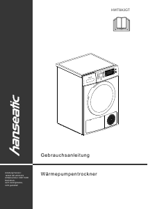 Bedienungsanleitung Hanseatic HWT8A3GT Trockner