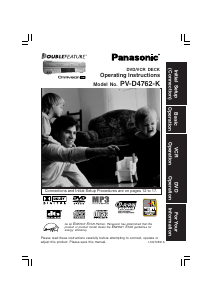 Mode d’emploi Panasonic PV-D4762K Combi DVD-vidéo