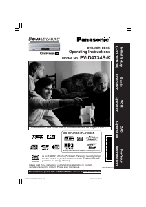Mode d’emploi Panasonic PV-D4734SK Combi DVD-vidéo