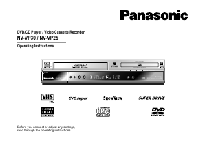 Manual Panasonic NV-VP25 DVD-Video Combination