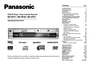 Manual Panasonic NV-VP26EC DVD-Video Combination