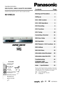 Manual Panasonic NV-VHD1B DVD-Video Combination