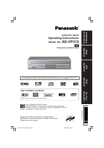 Handleiding Panasonic AG-VP310 DVD-Video combinatie