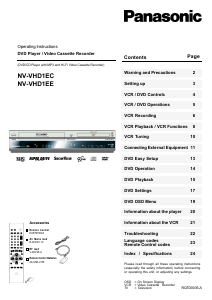 Manual Panasonic NV-VHD1EE DVD-Video Combination