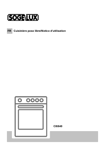 Mode d’emploi Sogelux CI6640 Cuisinière