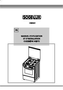 Mode d’emploi Sogelux CM6621 Cuisinière