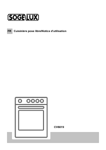 Mode d’emploi Sogelux CV6619 Cuisinière