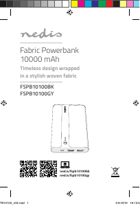 Εγχειρίδιο Nedis FSPB10100BK Φορητός φορτιστής