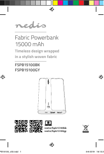 Manual Nedis FSPB15100GY Încărcător portabil