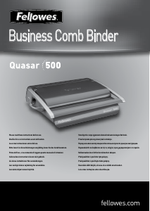 Manuale Fellowes Quasar 500 Rilegatrice