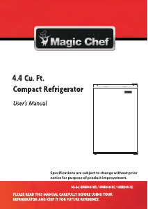 Manual Magic Chef HMBR440SE Refrigerator