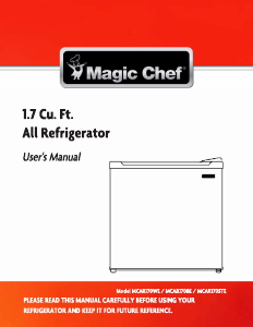 Manual Magic Chef MCAR170BE Refrigerator