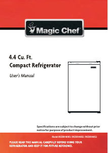 Manual Magic Chef MCBR440B2 Refrigerator