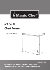 Manual Magic Chef HMCF7W2 Freezer